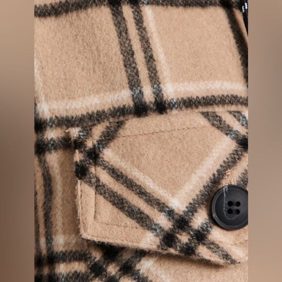 🔥🔥 Munthe READING JACKET OUTERWEAR Coat Insulated flannel Shacket Size 34 - Picture 11 of 16